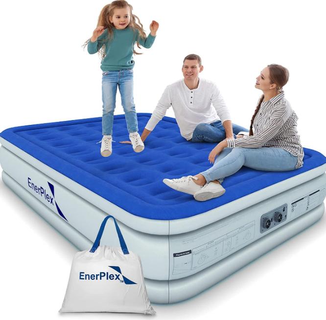 EnerPlex Air Mattress with Built-in Pump - Double Height Inflatable Mattress for Camping, Home & Portable Travel-Stumbit Home